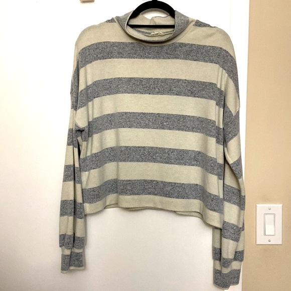 LA MIEL Sweaters - la miel Striped Sweater Loose Turtleneck Small